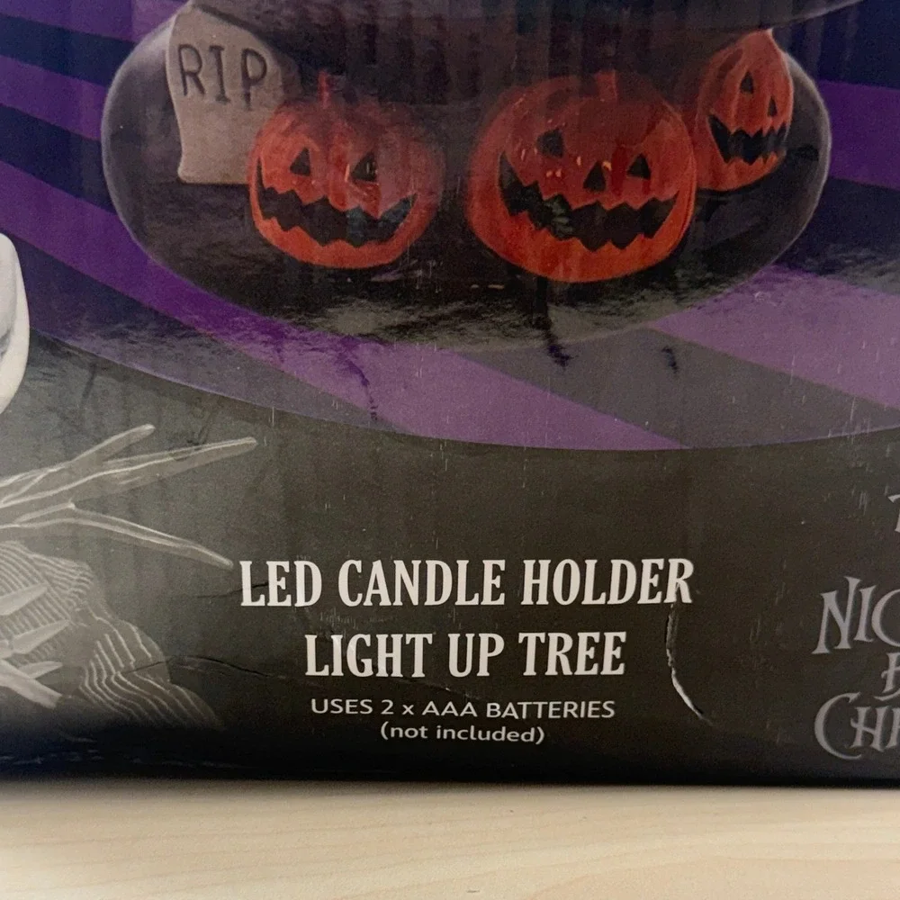 Hot‎ Topic Disney Nightmare Before Christmas Light Up Ceramic Tree Halloween